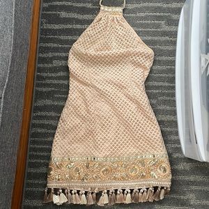 Backless tassel dress